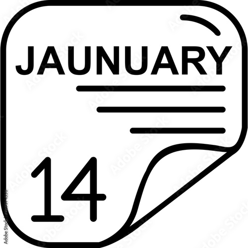 January 14 Calender Icon