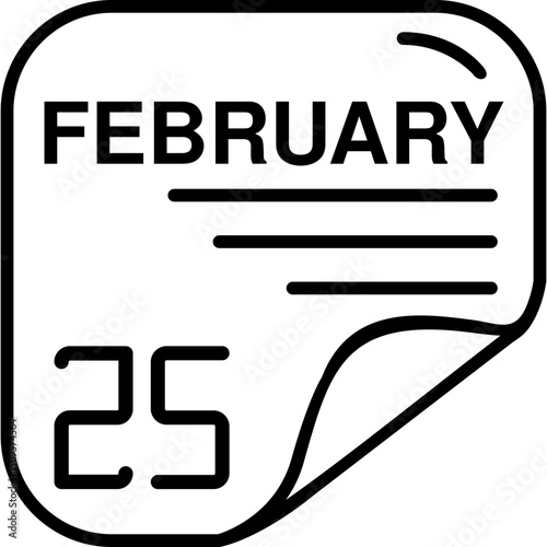 February 25 Calender Icon