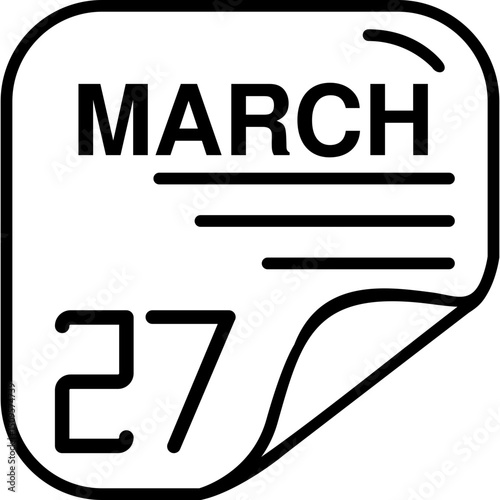 March 27 Calender Icon
