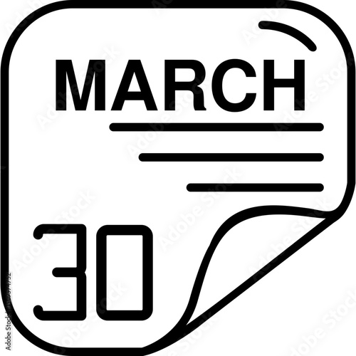 March 30 Calender Icon