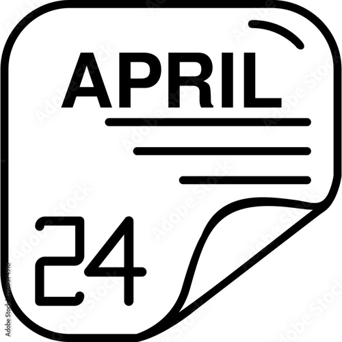 April 24 Calender Icon