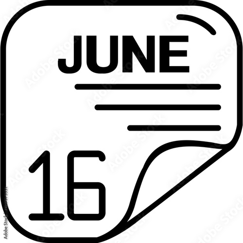 June 16 Calender Icon