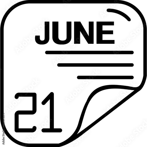 June 21 Calender Icon
