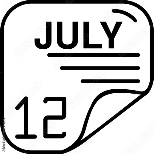 July 12 Calender Icon