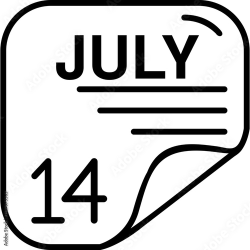 July 14 Calender Icon