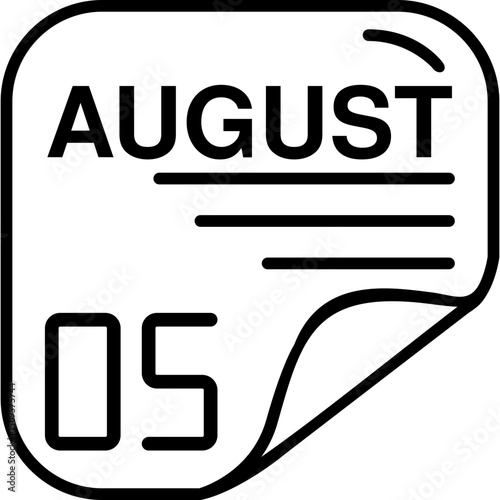 August 5 Calender Icon
