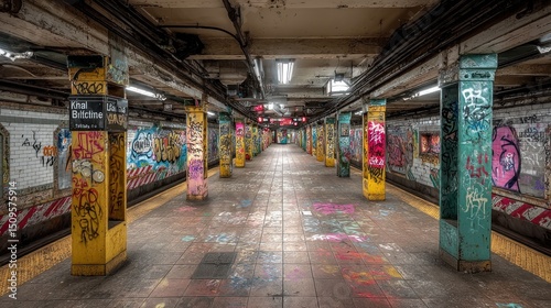 Urban decay: a subway station showcases the rough charm and artistic layers of city