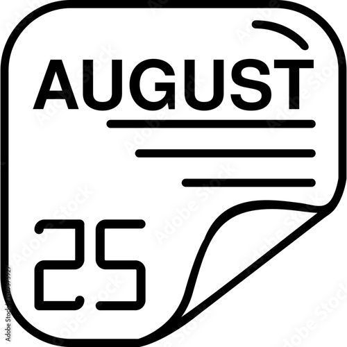 August 25 Calender Icon