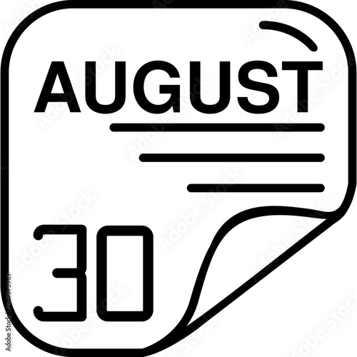 August 30 Calender Icon