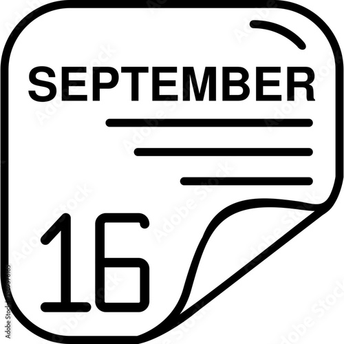 September 16 Calender Icon