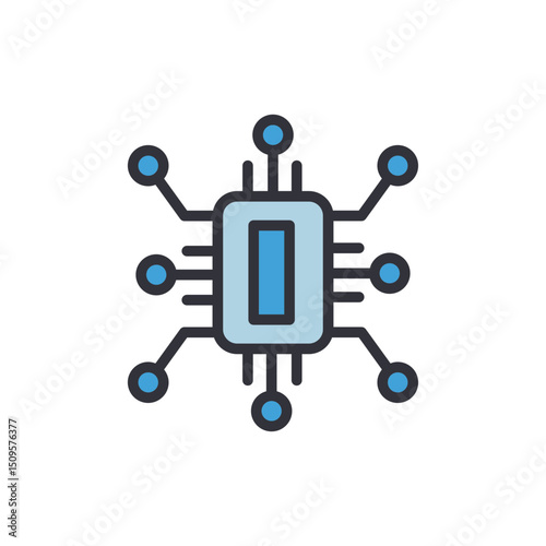 Conceptual Microchip Illustration For Modern Technologies And Innovations