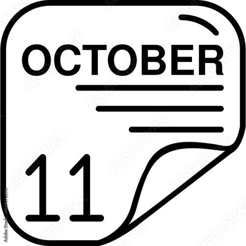 October 11 Calender Icon