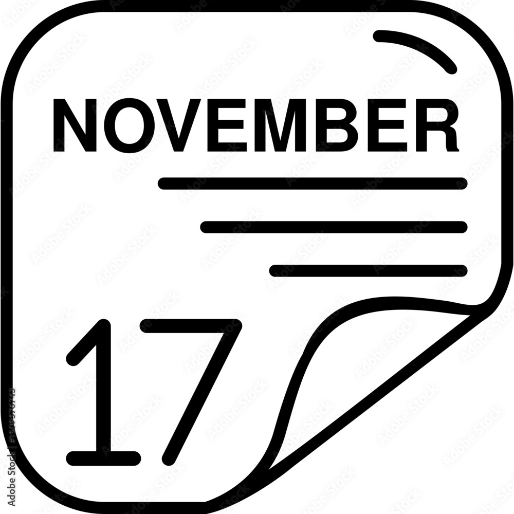 November 17 Calender Icon November 17 Calender Icon