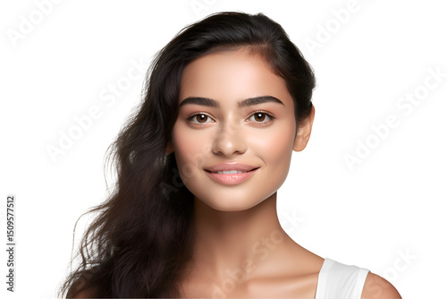 An Exquisite Display Of Natural Beauty Highlighting A Woman's Flawless And Glowing Complexion