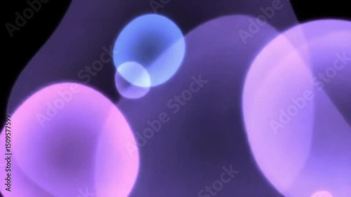 Pulsing Light Circles Animation - Calm Tech Meditation Background Stock Video Clip
