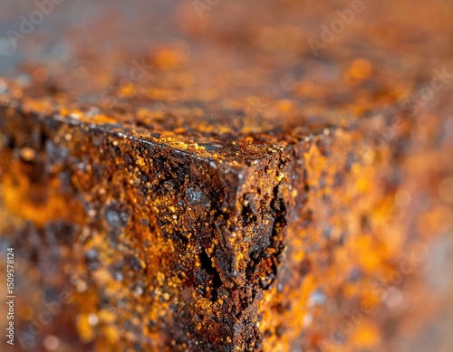Macro texture corroded magnet surface taken ()