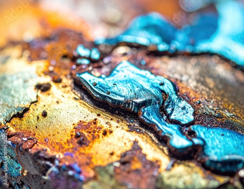 Macro texture corroded magnet surface taken ()