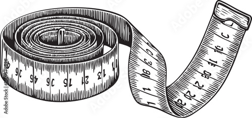 black and white measuring tape extends across a textured surface.