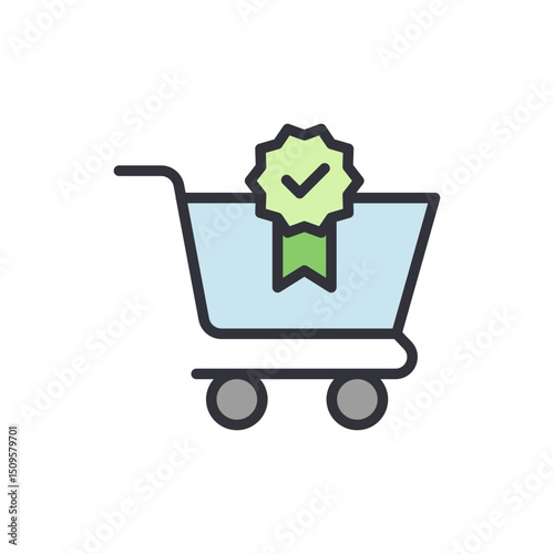 Successful Online Purchase With Quality Assurance And Approval Seal