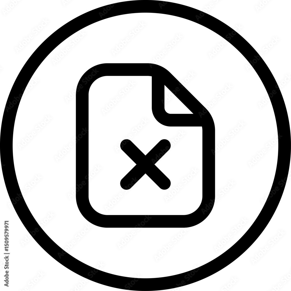 Obraz premium Minimalist Document Icon for Digital Files and Data Management