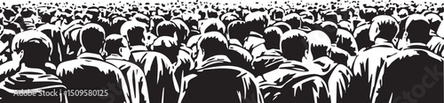 large crowd of people stands closely together at an outdoor event.