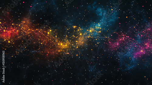 Cosmic Network: Interstellar Connections in a Vibrant Galaxy