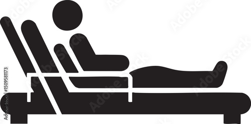 person relaxes on a reclining chair.