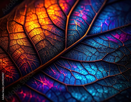Macro texture smog tinted leaf veins ()