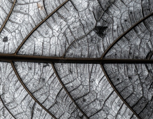 Macro texture smog tinted leaf veins