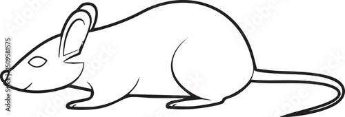 white mouse cautiously moves across a plain surface.