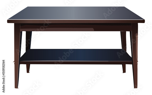 Simple dark console table illustration