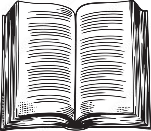 open book reveals its pages to the viewer.