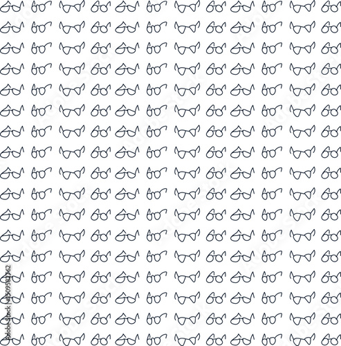 Cartoon glasses background. Art on the topic of ophthalmology and vision.