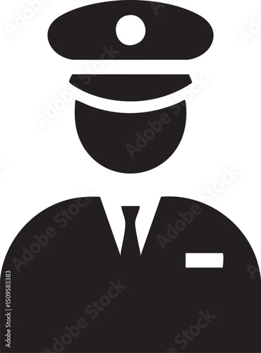 man wears a peaked hat and formal attire.