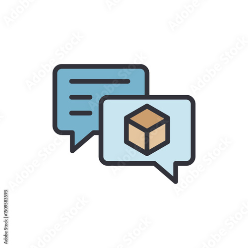 Delivery Status Communication Through Chat Bubbles With Parcel