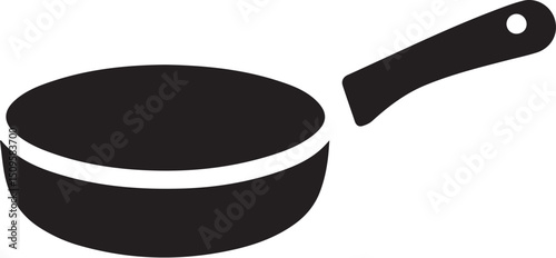 Illustration of black frying pan