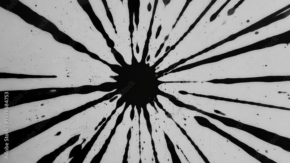 Sparkling Ink Splash: Minimalist Abstract Movement