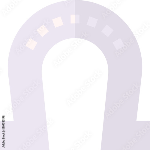 Horseshoe symbolizes good luck and fortune in various cultures, representing protection and positive energy with its iconic Ushape.