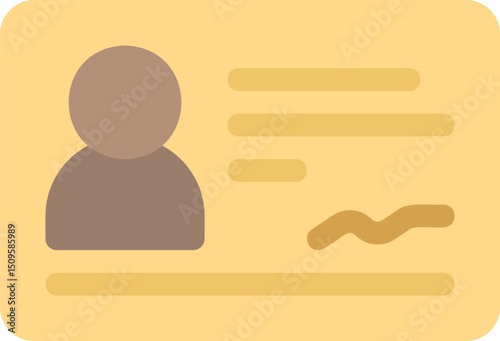 Yellow id card representing personal identification sits on a plain surface, symbolizing identity verification and access control in a modern, minimalist style.