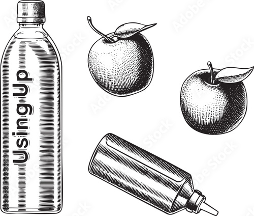 silver bottle and a ripe are presented together.