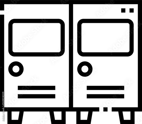 Lockers stand sidebyside against a white wall, ready for students to store their belongings in a school or gym setting, creating a sense of order and security.