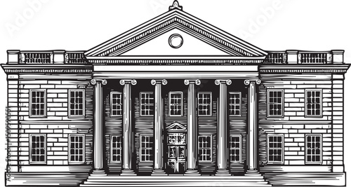 stately classical building with a prominent central entrance.