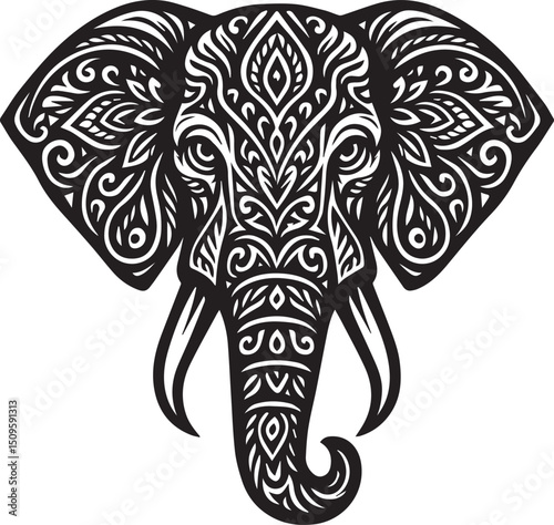 elephant head tattoo