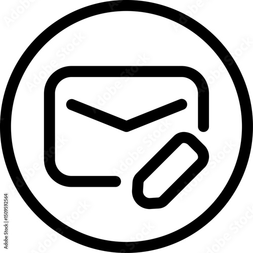 Envelope with pen creating new message for sending email communication in modern digital age. showing amazing visual quality and appeal.