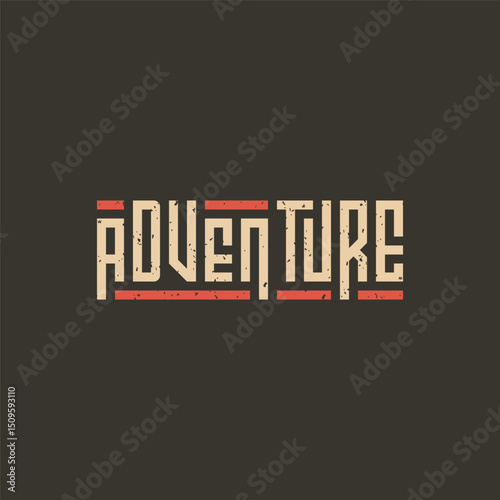 Retro Adventure Typography Design