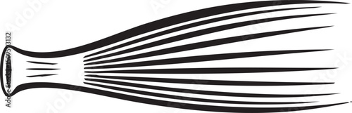 stylized elongated plume extends upwards from a central point.