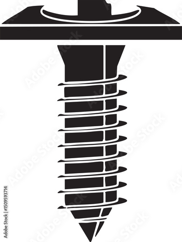 single black screw dominates the .