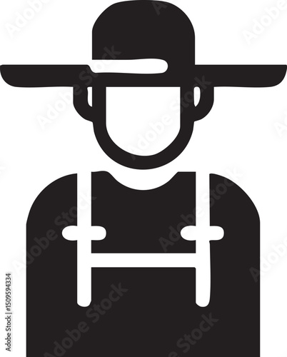 silhouetted figure stands with a wooden support structure beneath his arms.