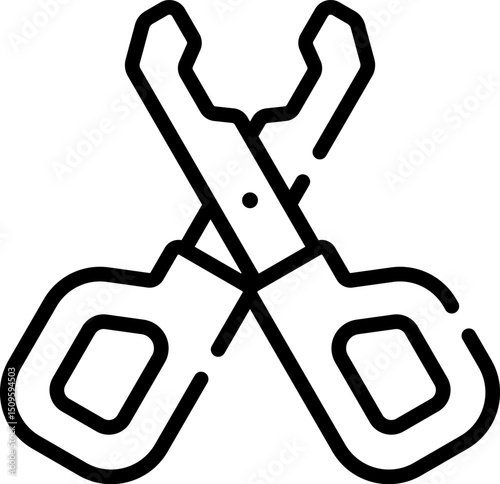 Stylized grooming scissors clipping nails in a beauty salon, showcasing precision and care for personal hygiene, creating a clean and professional atmosphere.