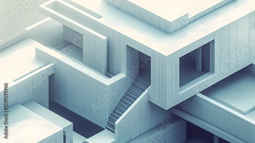 Abstract Concrete Architecture Building Design Modern Minimalist House